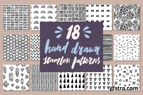 CM - Ultimate Hand Drawn Patterns Bundle 2374786