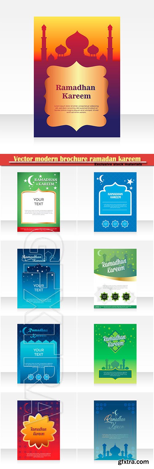 Vector modern brochure ramadan kareem