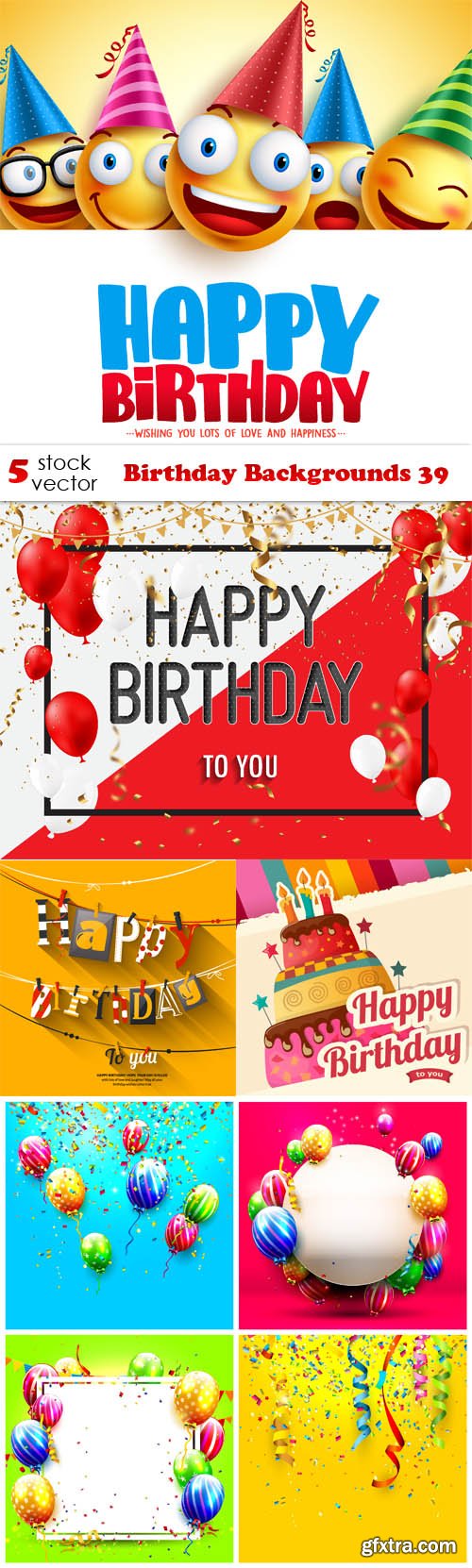 Vectors - Birthday Backgrounds 39