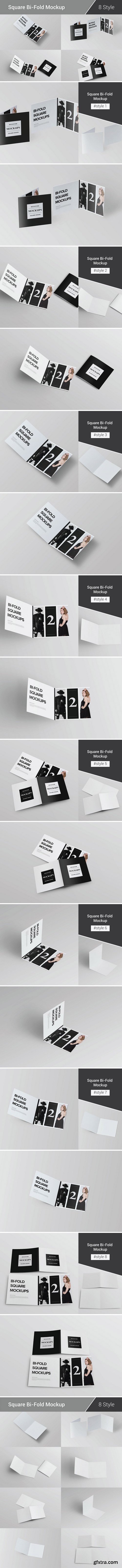 CM - Bi-Fold Brochure Mockup 8 Style 2425322