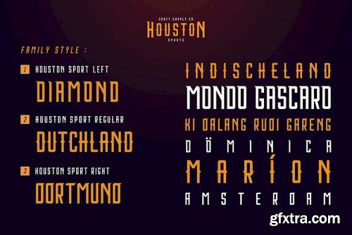 Houston Sports Font Family - 3 Fonts