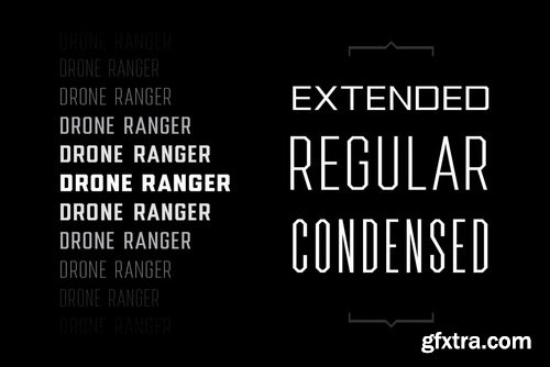 Drone Ranger Pro Font Family