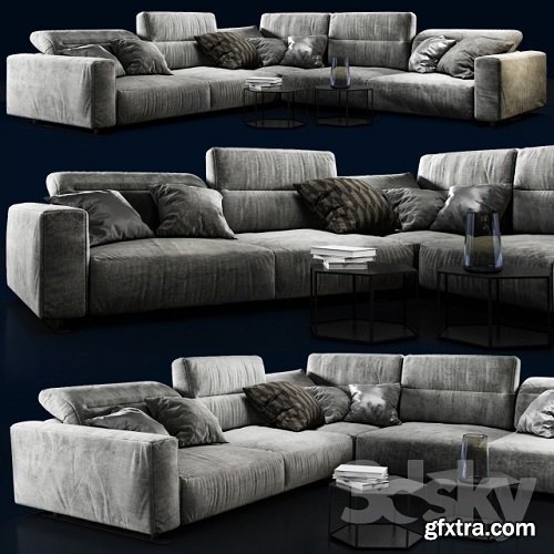 Sofa BoConcept Hampton 3d Mdoel