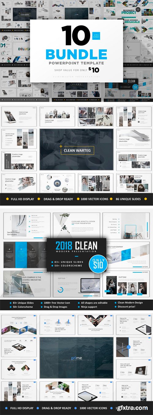 CM - 10 in 1 Clean Bundle Powerpoint 2423080