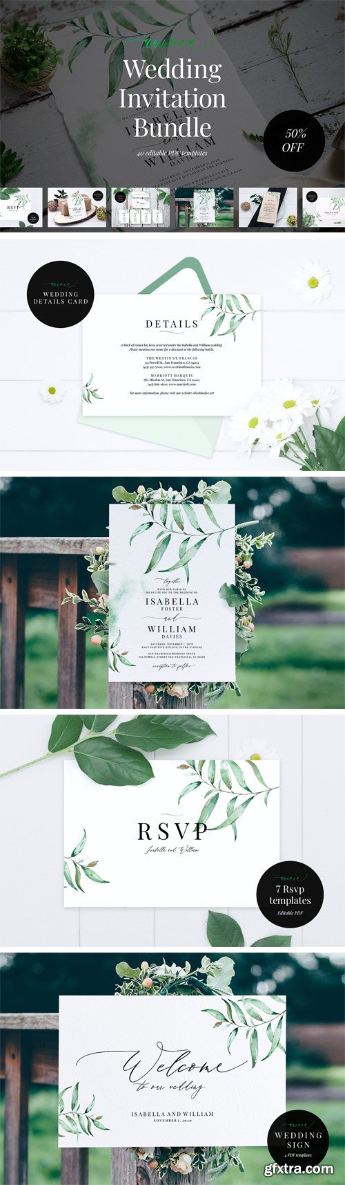 CM - Wedding Invitation Bundle, Aurora 2445514