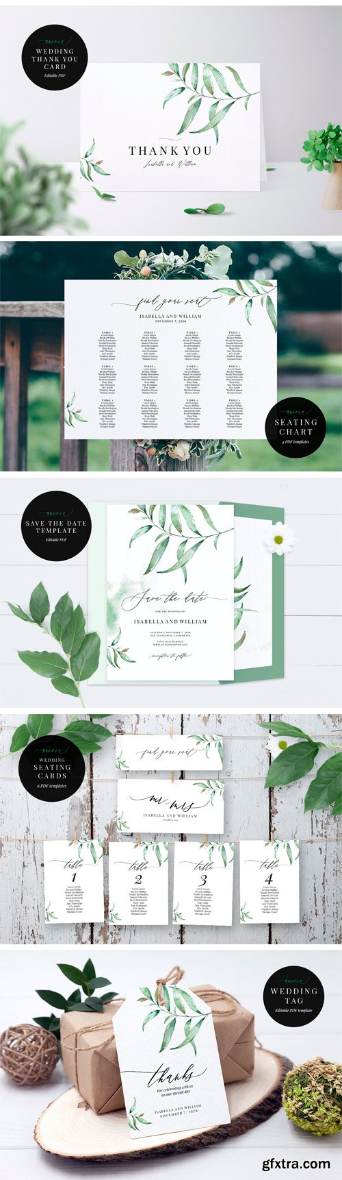 CM - Wedding Invitation Bundle, Aurora 2445514