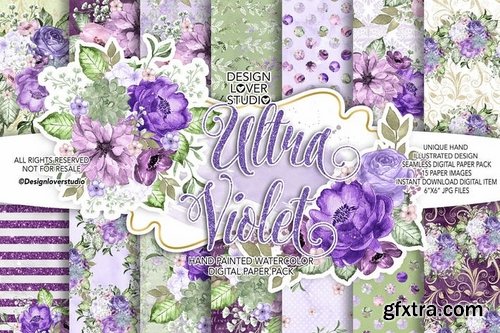 Ultra Violet digital paper pack