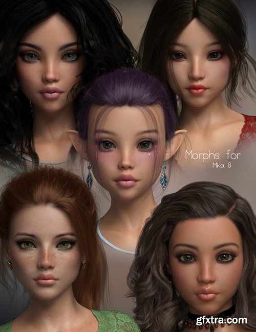 Daz3D - P3D Mika 8 Morph Package