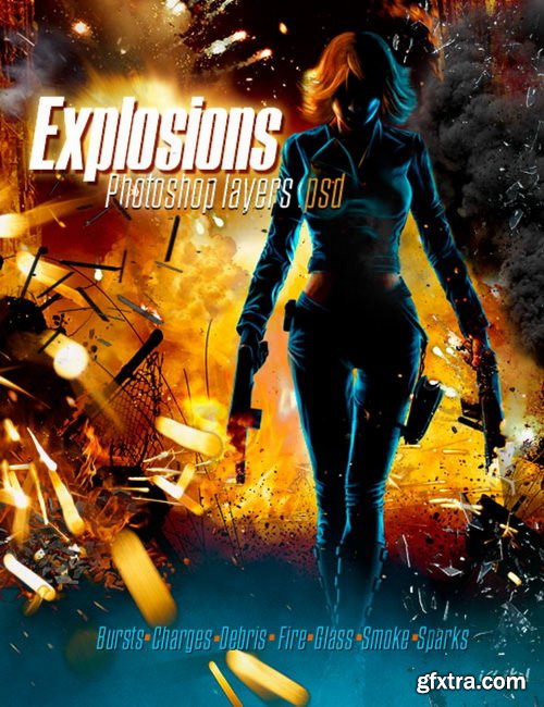 Ron\'s Explosions Photoshop Layers