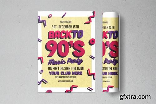 90s Music Party Flyer