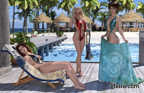 Daz3D - Beach Bundle for Genesis 8 Female(s)