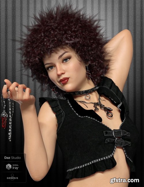 Daz3D - Zahara Hair 2 for Genesis 8 Female(s)