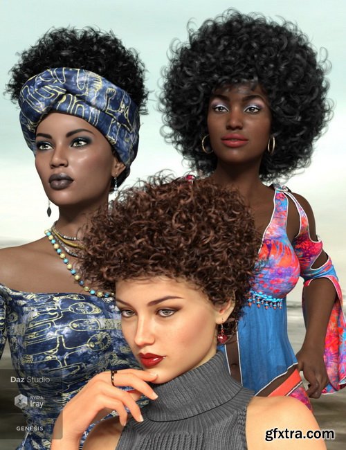 Daz3D - Zahara Hair 2 for Genesis 8 Female(s)