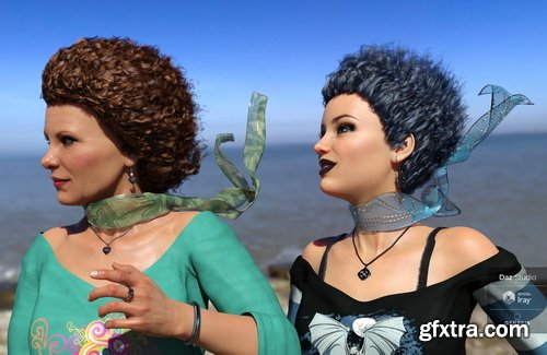 Daz3D - Zahara Hair 2 for Genesis 8 Female(s)