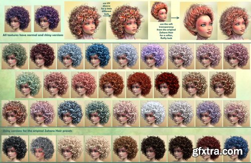 Daz3D - Zahara Hair 2 Fairy Expansion Megapack