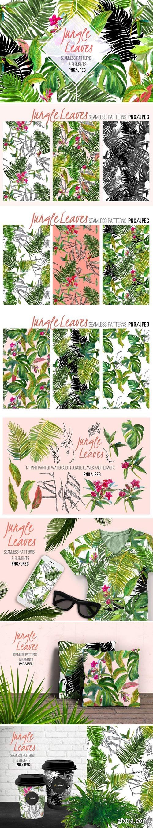 CM - Jungle Leaves. Watercolor Set 1534353