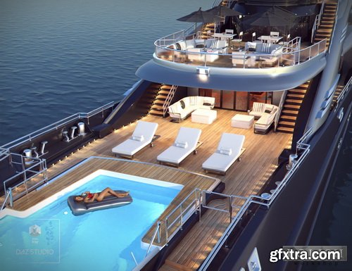 Daz3D - Luxury Summer Yacht Bundle