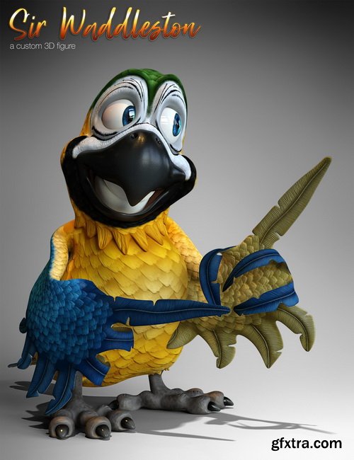 Daz3D - Cartoon Parrot for Daz Studio