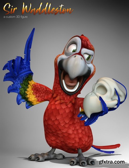 Daz3D - Cartoon Parrot for Daz Studio