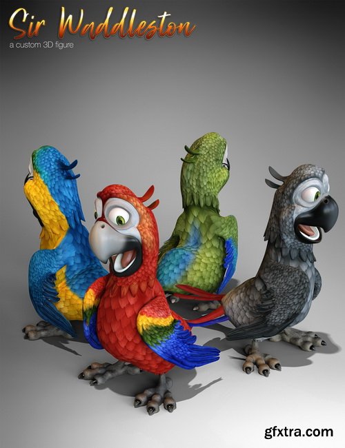 Daz3D - Cartoon Parrot for Daz Studio