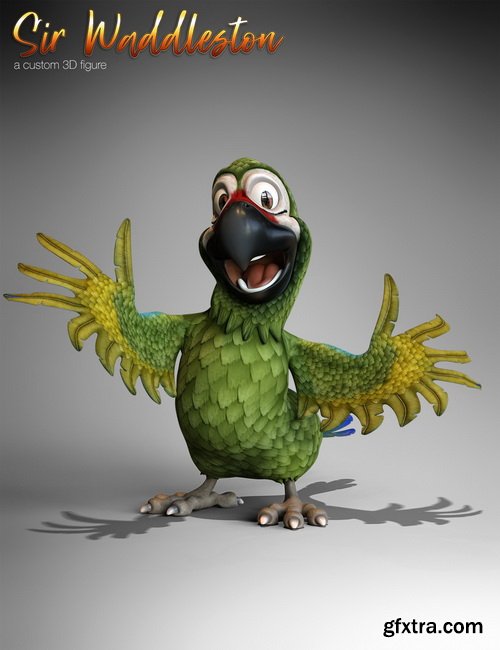 Daz3D - Cartoon Parrot for Daz Studio