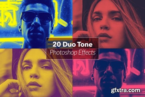 20 Duo Tone Photoshop Effects