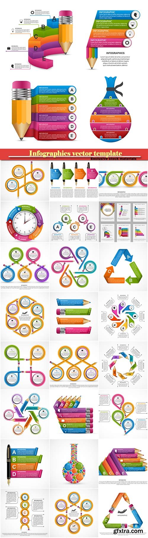 Infographics vector template for business presentations or information banner