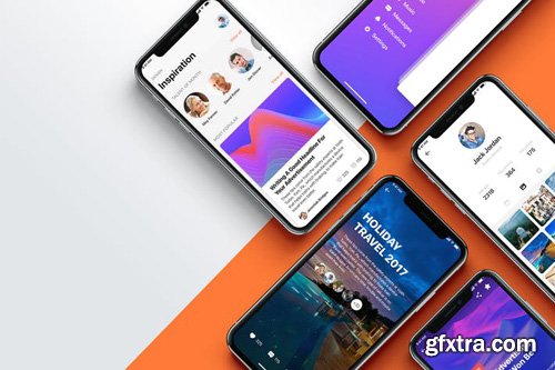 App Presentation Templates for iPhone X #6