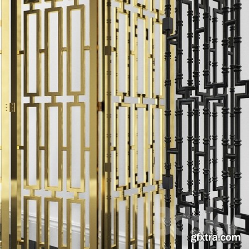 Screens Eichholtz Folding Screen 3d model