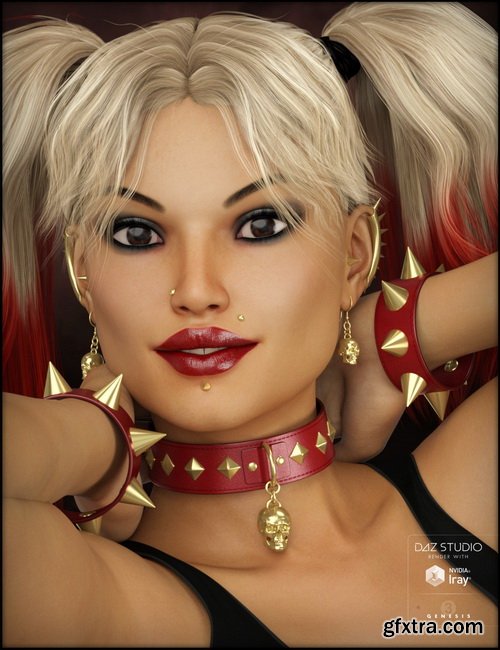 Daz3D - Comic Villain Bundle –Character, Outfit, Hair, Jewellery, Poses and More