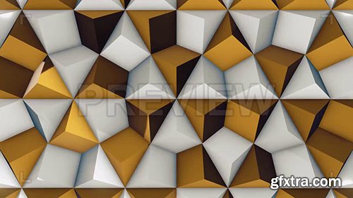 White and Gold Rhombic Pattern Wall 1 78539