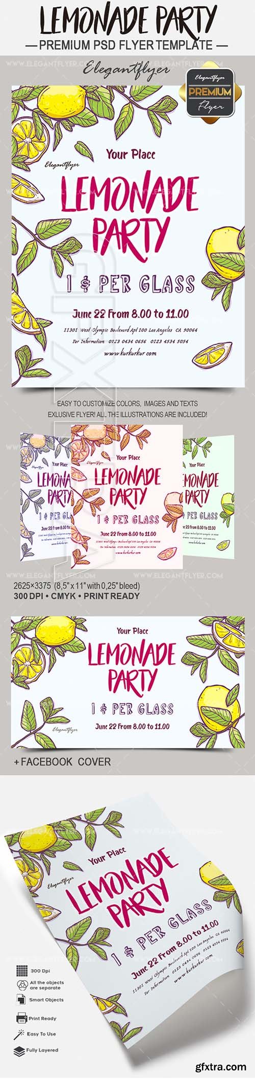 Lemonade Party Flyer Template