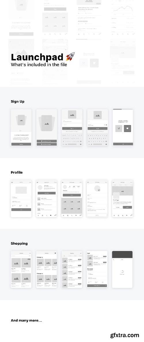 Launchpad Wireframe Kit