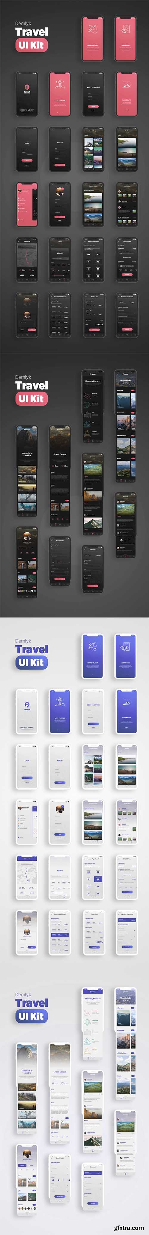 Demlyk Travel iOS UI Kit