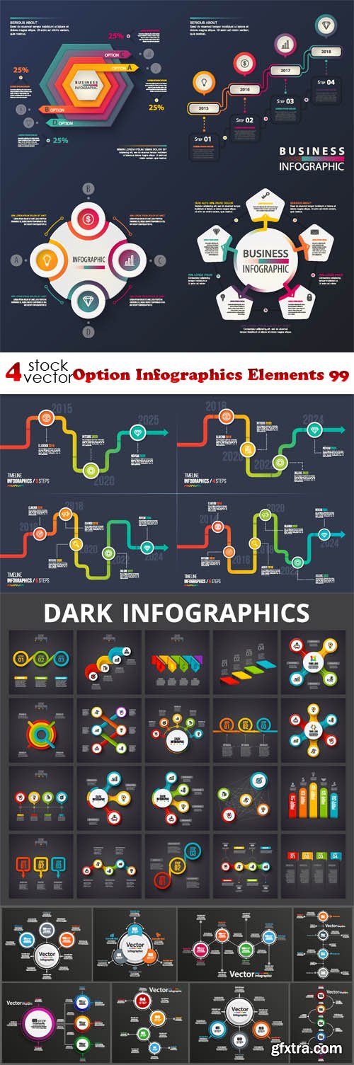 Vectors - Option Infographics Elements 99