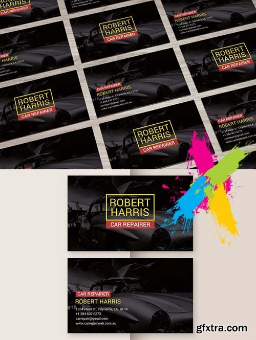 CreativeMarket - Car Repair Business Card 2534401