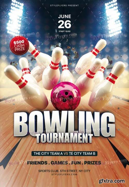Bowling Tournament V7 2018 PSD Flyer Template