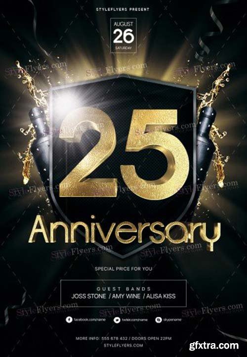 Anniversary V14 2018 PSD Flyer Template