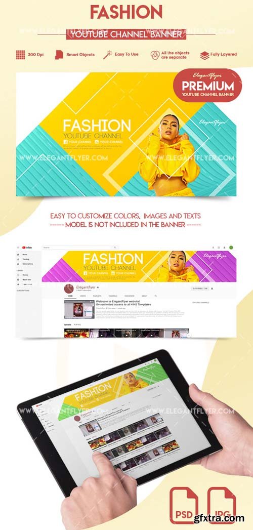 Fashion V1 2018 Premium YouTube Channel Banner