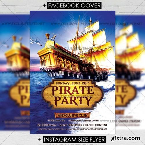 Pirate Party – Premium A5 Flyer Template