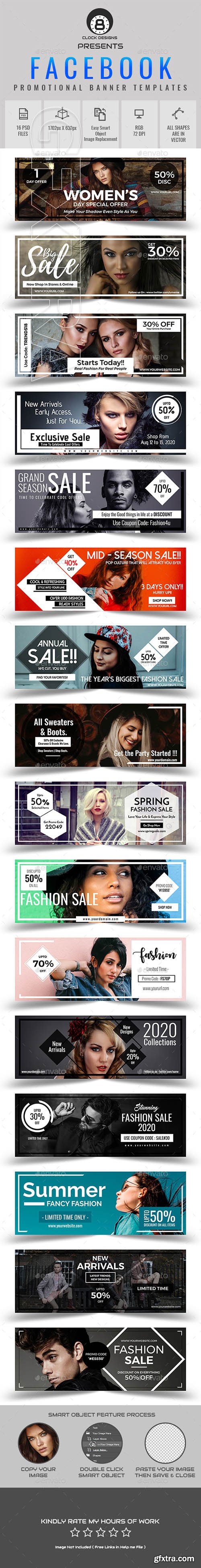 GraphicRiver - Promotional Facebook Cover Templates (16 in 1) 21921100