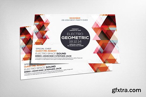 CreativeMarket - Geometric Sounds Flyer Template 2533780