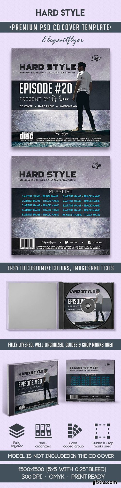 Hard Style CD Cover in PSD