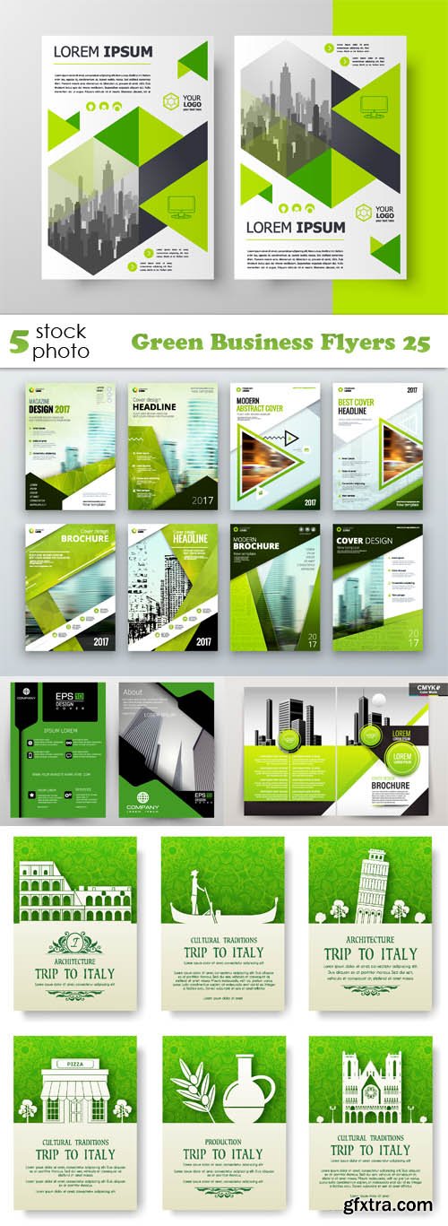 Vectors - Green Business Flyers 25