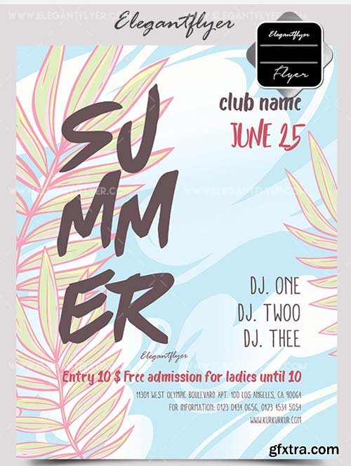 Summer V8 2018 Flyer PSD Template