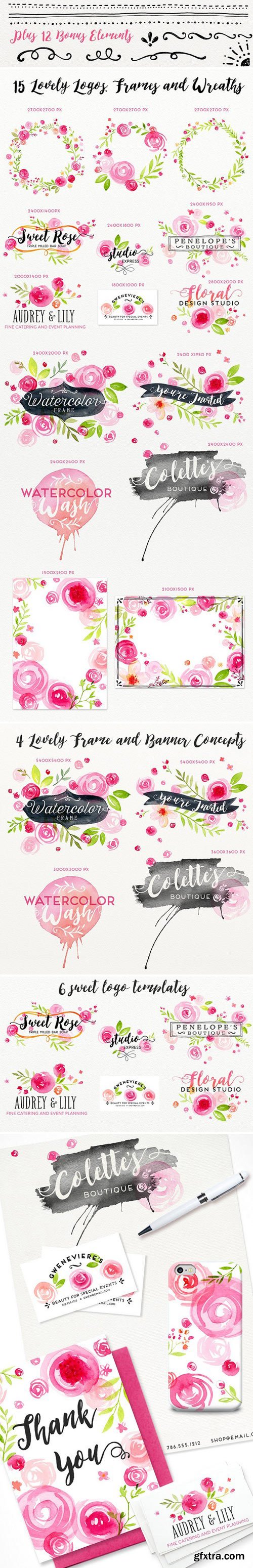 CM - HAND PAINTED WATERCOLOR FLORAL PACK 2459000