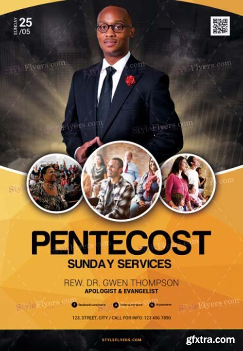 Pentecost Church V5 2018 PSD Flyer Template