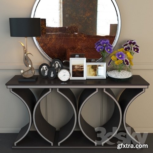 Unique modern console table 3d Model