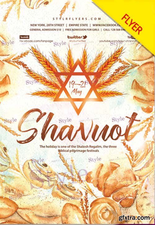 Shavuot V1 2018 Flyer PSD