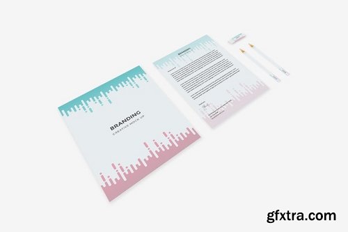 Brand Identity Set Fluent Background